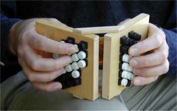 A MIDI controller shaped like a Hayden Duet Concertina