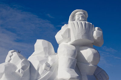 Accordion Ice Sculpture from the Festival du Voyageur in Winnipeg